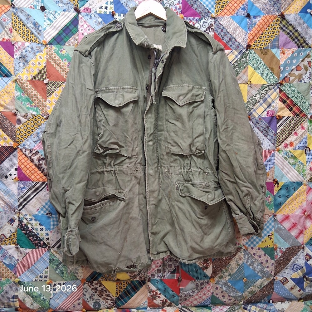 True Vintage M51 Field Military Jacket M-51 Olive Green Medium Regular  1960s
